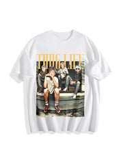 Golden Girls Thug Life Cotton T-Shirt in White