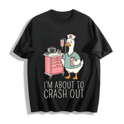 Silly Goose Nurse Appreciation Week Snarky Nurse Night Cotton T-Shirt in Black