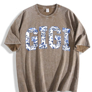 Floral Gigi Cute Nana Vintage Washed T-Shirt in Brown