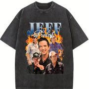Jeff Probst Survivor Collage vintage washed oversized T-shirt in Black
