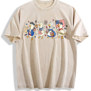 America 250 Years Patriotic Vintage Washed T-Shirt in Beige