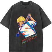 John Daly Golf of America 4th of July Vintage Washed T-Shirt in Black