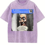 There Is Motion at Your Front Door Vintage Washed T-Shirt in Purple