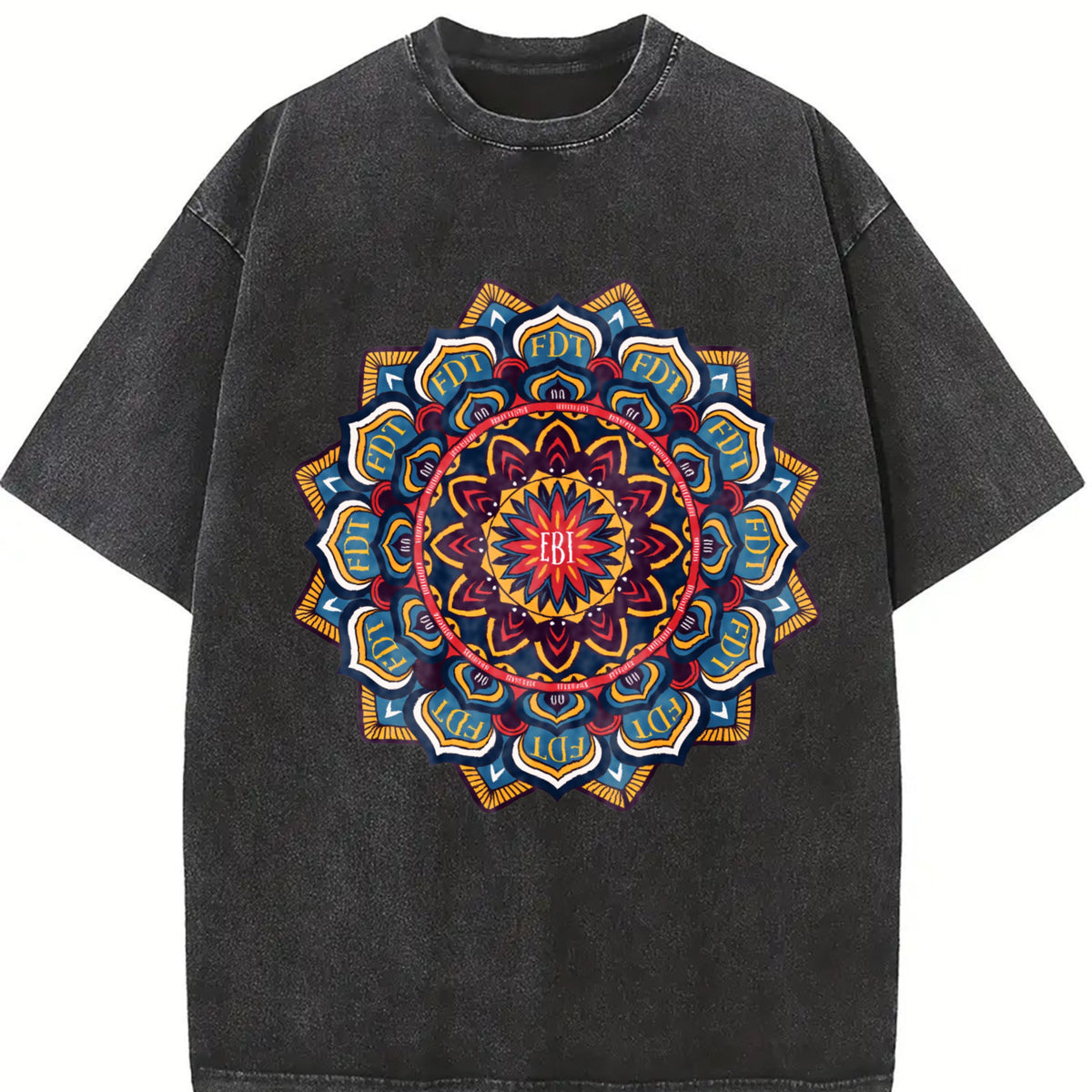 Mandala FDT Anti Trump Vintage Washed T-Shirt in Black