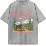 1pc Yanshan Vintage Washed T-Shirt in Gray