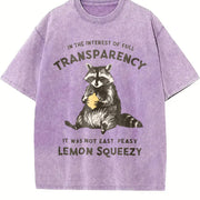 In the Interest of Full Transparency It Was Not Easy Peasy Vintage Washed T-Shirt in Purple