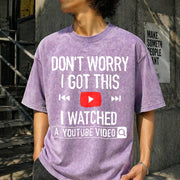 DIY Mechanic Engineer Garage Humor Father's Day Dad Family Vintage Washed T-Shirt in Purple