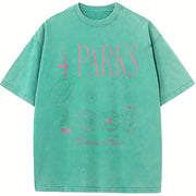Retro 4 Park Social Club Orlando Florida Vintage Washed T-Shirt in Blue