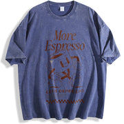 More Espresso Coffee Club vintage washed oversized T-shirt in Blue