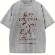 More Espresso Coffee Club vintage washed oversized T-shirt in Gray