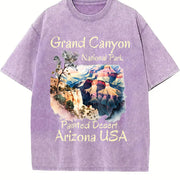 Grand Canyon National Park Vintage Washed T-Shirt in Purple