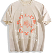 Sport Gold Gym and Batik vintage washed oversized T-shirt in Beige