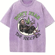 Don't Fear the Reefer Vintage Washed T-Shirt in Purple