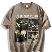 For Formal Urban Distressed Enthusiasts Vintage Washed T-Shirt in Brown