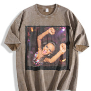 Party Doll Dancing Vintage Washed T-Shirt in Brown