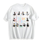It’s OK to Be Different Kids Cotton T-Shirt in White