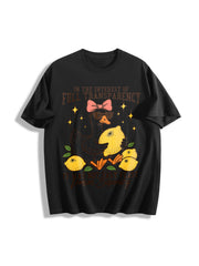 In the Interest of Full Transparency It Was Not Easy Peasy Cotton T-Shirt in Black