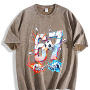 67 Soccer Vintage Washed T-Shirt in Brown