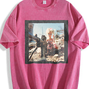Glam Doll in a Shopping Cart Vintage Washed T-Shirt in Red