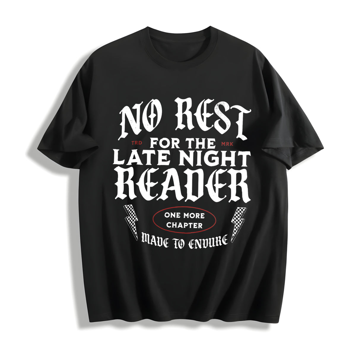 Book Lover Bookworm Cotton T-Shirt in Black