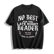 Book Lover Bookworm Cotton T-Shirt in Black