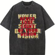 Never Lose Sight of Your Vision Vintage Washed T-Shirt in Black