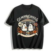 Gilmore Ghouls Halloween Fall Vibes Cotton T-Shirt in Black