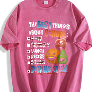 Annoying Orange Crack The Best Things About School-- vintage washed oversized T-shirt in Red