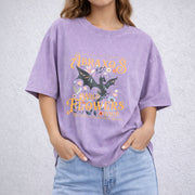 Abraxos Flower vintage washed oversized T-shirt in Purple
