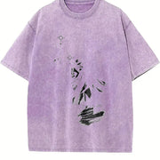 Eren Yeager Attack on Titan Ver 2 vintage washed oversized T-shirt in Purple