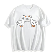 Goose Bumps Silly Goose Cotton T-Shirt in White