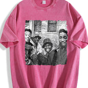 Juice 90old-JUICE 90 338288 Collection Black PR vintage washed oversized T-shirt in Red