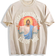 Jesus Disappointments All Of You vintage washed oversized T-shirt in Beige
