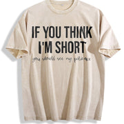 Saying Humor Cute Unisexs Vintage Washed T-Shirt in Beige