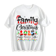 Family Christmas 2025 Cotton T-Shirt in White