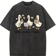 Accountant Goose CPA Bookkeeper Vintage Washed T-Shirt in Black
