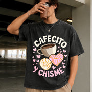 Latina Mexican Baked Concha Pastry Conchas Vintage Washed T-Shirt in Black