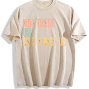 Not Them Us Be the Best US Vintage Washed T-Shirt in Beige