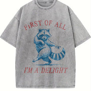 First of All vintage washed oversized T-shirt in Gray