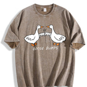 Goose Bumps Couple vintage washed oversized T-shirt in Brown