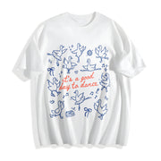 Dancer Silly Goose Cotton T-Shirt in White