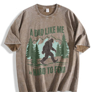 Retro Bigfoot Dad a Dad Like Me Is Hard to Find Vintage Washed T-Shirt in Brown