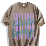 Club Forty Retro Birthday Milestone Personalized Vintage Washed T-Shirt in Brown