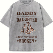 Daddy and Daughter Bond Vintage Washed T-Shirt in Gray