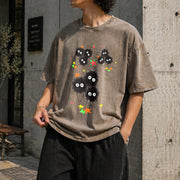 Studio Ghibli Soot Sprites Vintage Washed T-Shirt in Brown