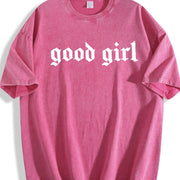 Good Girl Good Girl Romance Club Book Lover Unhinged vintage washed oversized T-shirt in Red