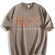 Custom Princess Girly Girls Trip Love Vintage Washed T-Shirt in Brown