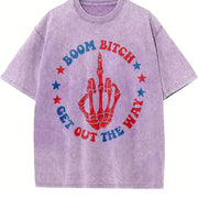 Boom Bitch Get Out the Way Vintage Washed T-Shirt in Purple