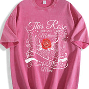 This Rose for an Angel Mother Vintage Washed T-Shirt in Red