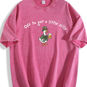 Off to get a little silly Shamrock – St. Patrick’s Day vintage washed oversized T-shirt in Red